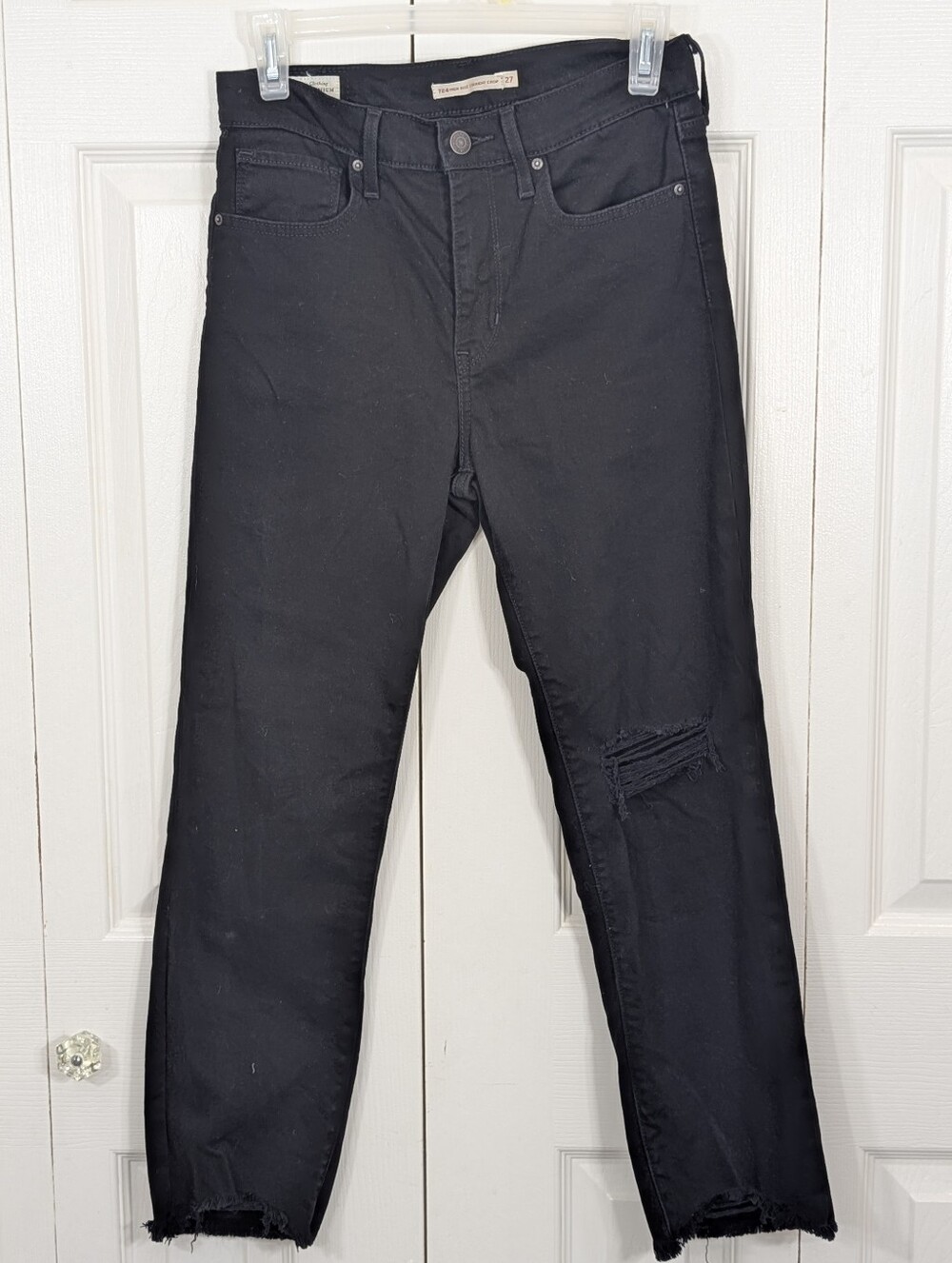 Levi's Premium: 724 - High Rise Straight Crop - Black - Size 27